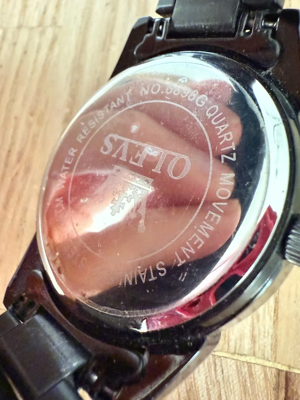 OLEVS black classic watch NEW BATTERY